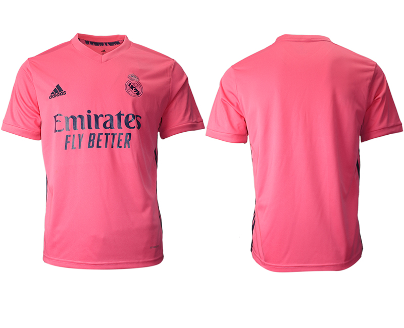 Men 2020-2021 club Real Madrid away aaa version blank pink Soccer Jerseys